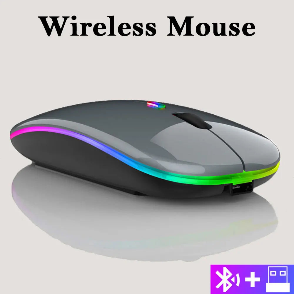 Leise Bluetooth-Maus, kabellos, wiederaufladbar, universell