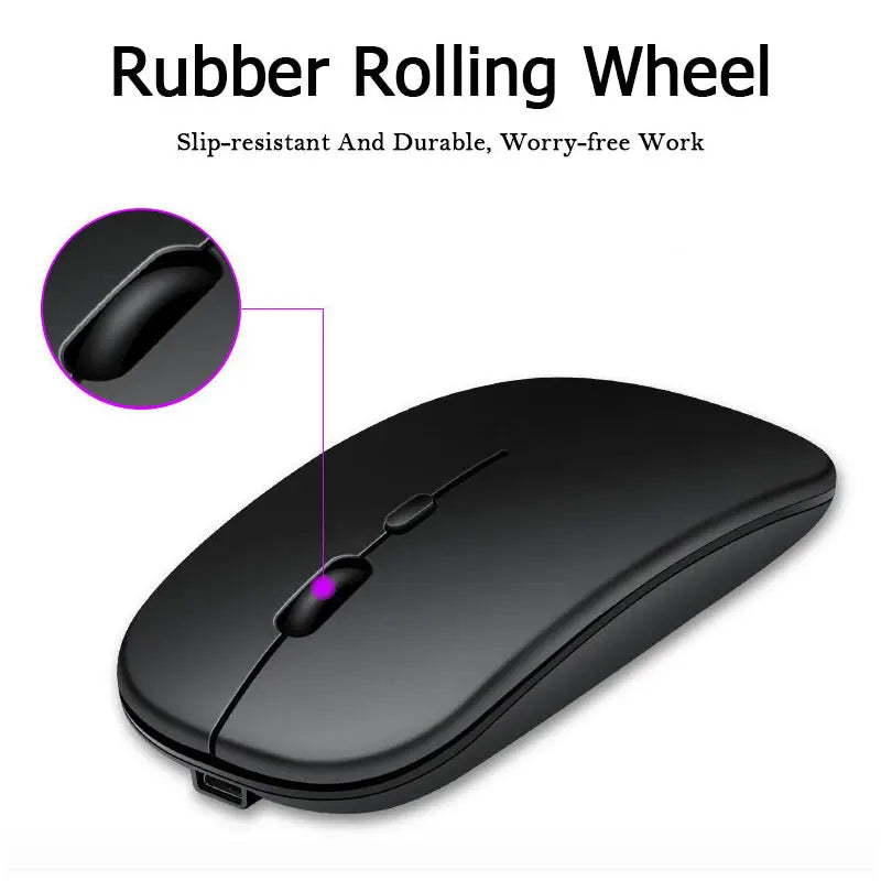 Leise Bluetooth-Maus, kabellos, wiederaufladbar, universell