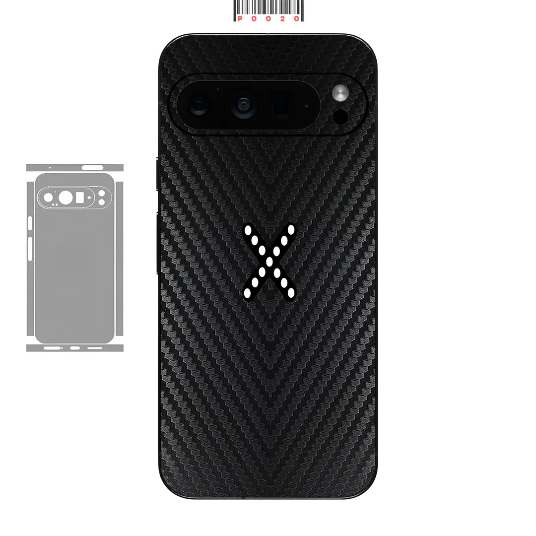 Kohlefaser Hautfolie für Pixel 9–7 Pro