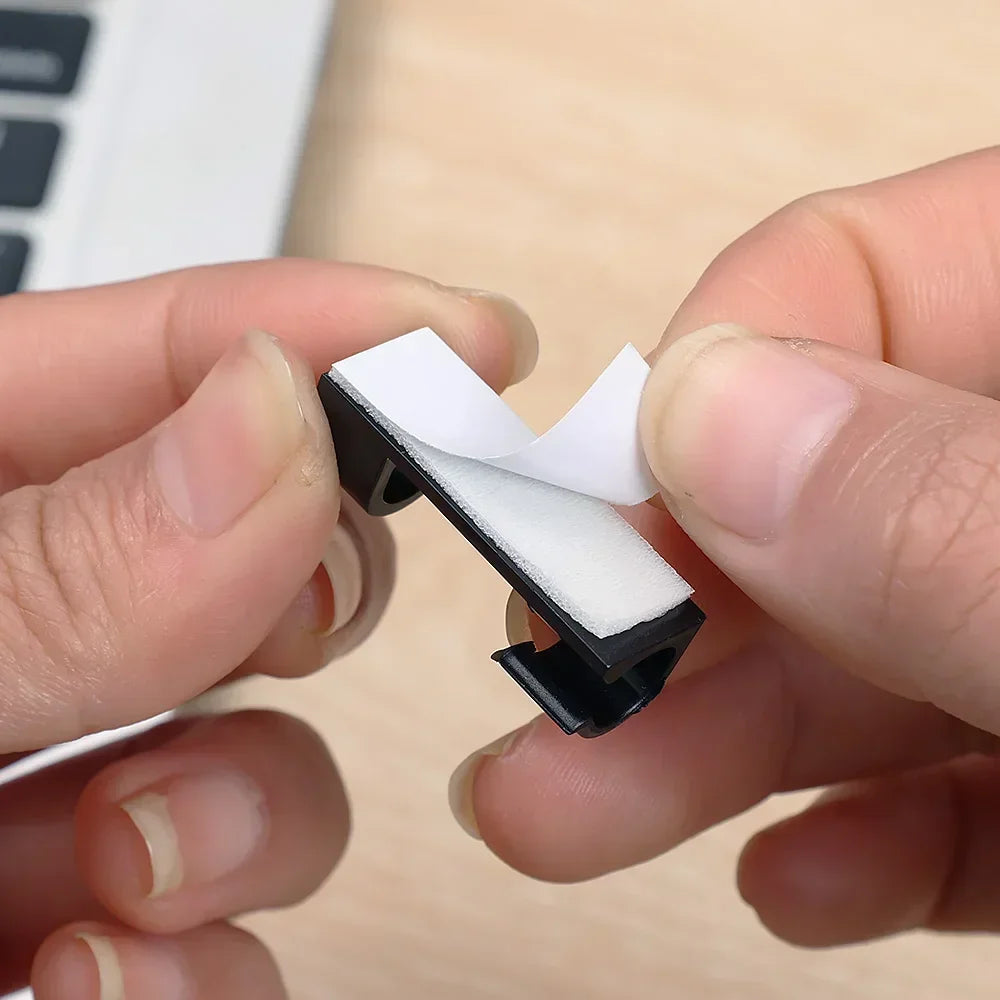 Selbstklebende Kabelclips 1–60 Stück für Ordnung