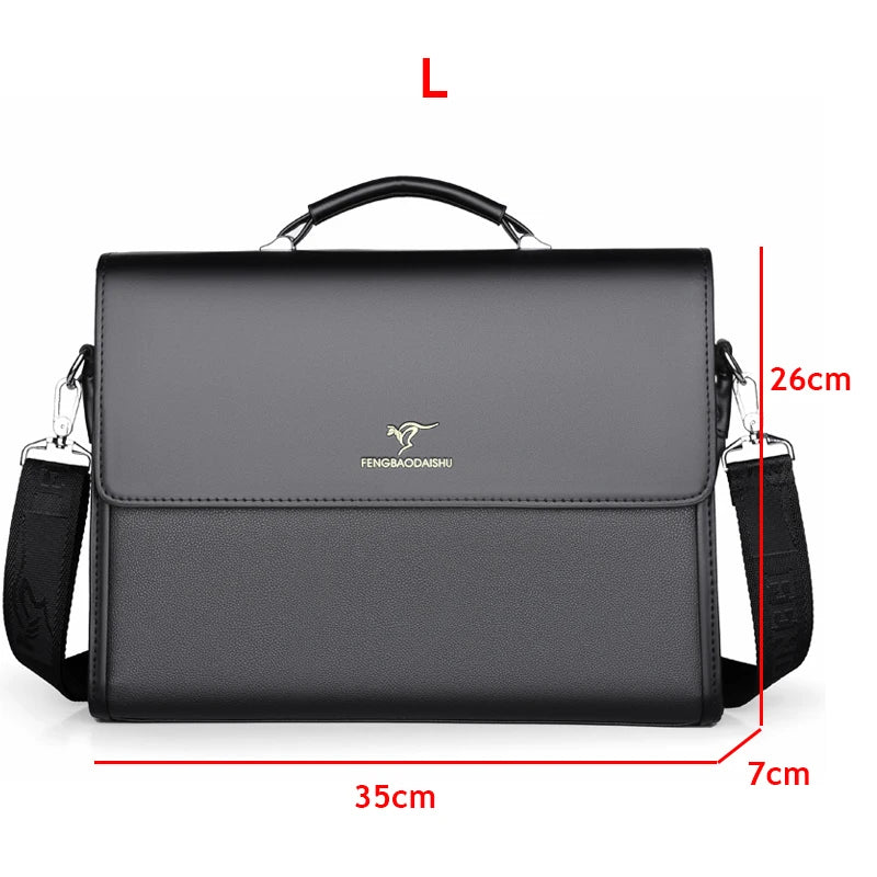 Luxury Leather Briefcase for Men, A4 Size