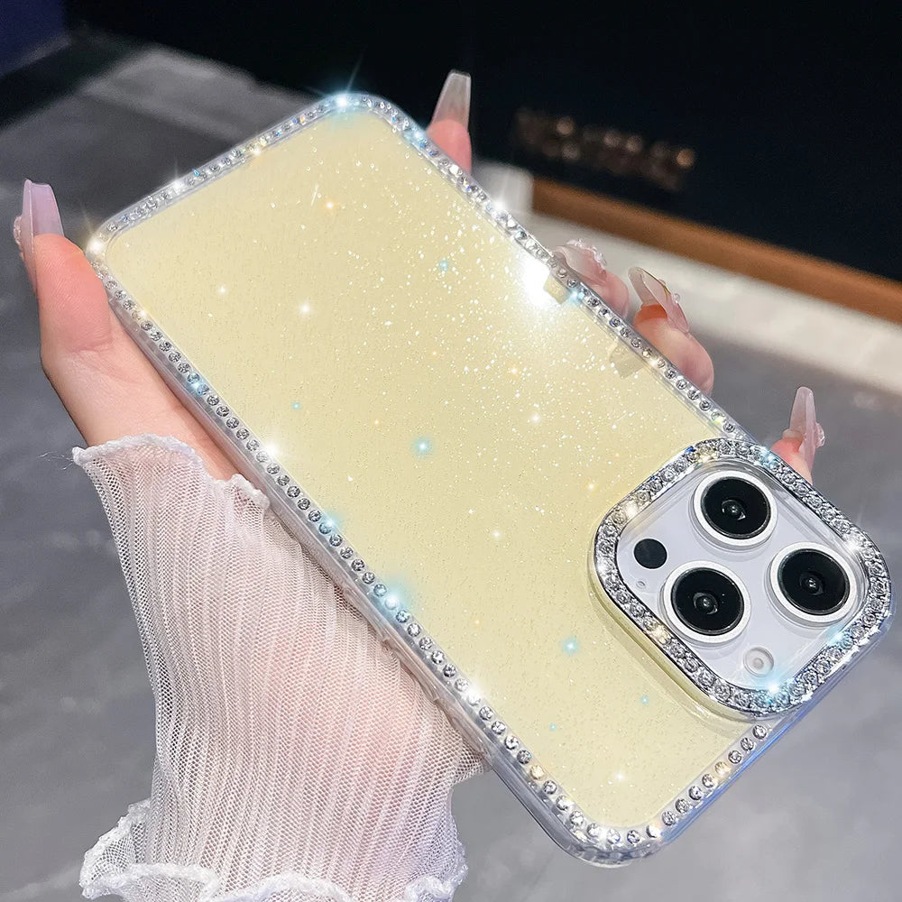 Bling Glitter Clear Hülle für iPhone 17 Pro Max – Silikon Case