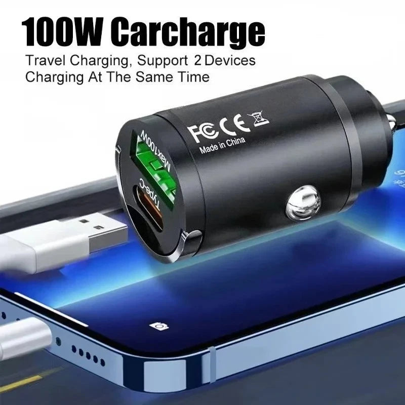 100W USB-C Autoladegerät Schnellladung Typ C Adapter