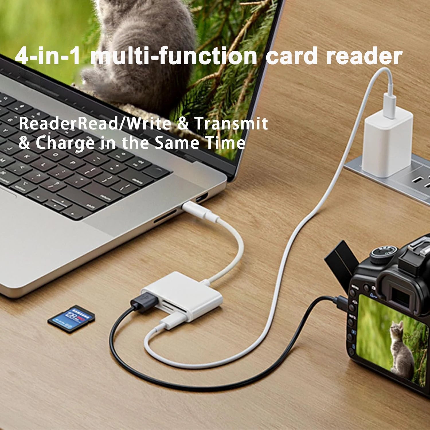 4-in-1 USB OTG Kartenleser SD TF Adapter