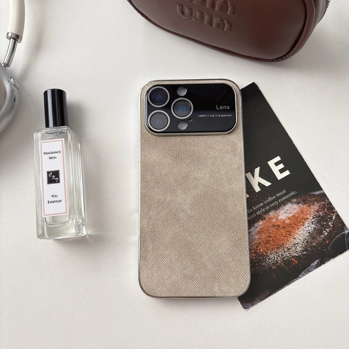 Retro Cowboy Stoff Handyhülle mit Fenster