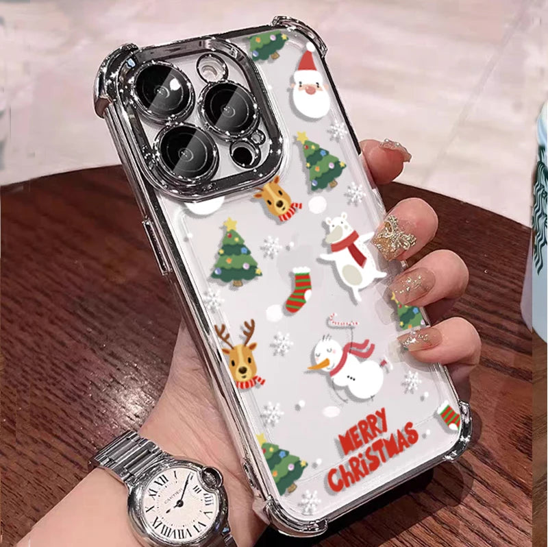 Pixel 10 9 8 Huelle Weihnachten Silikon Bumper Elch Schneemann Design