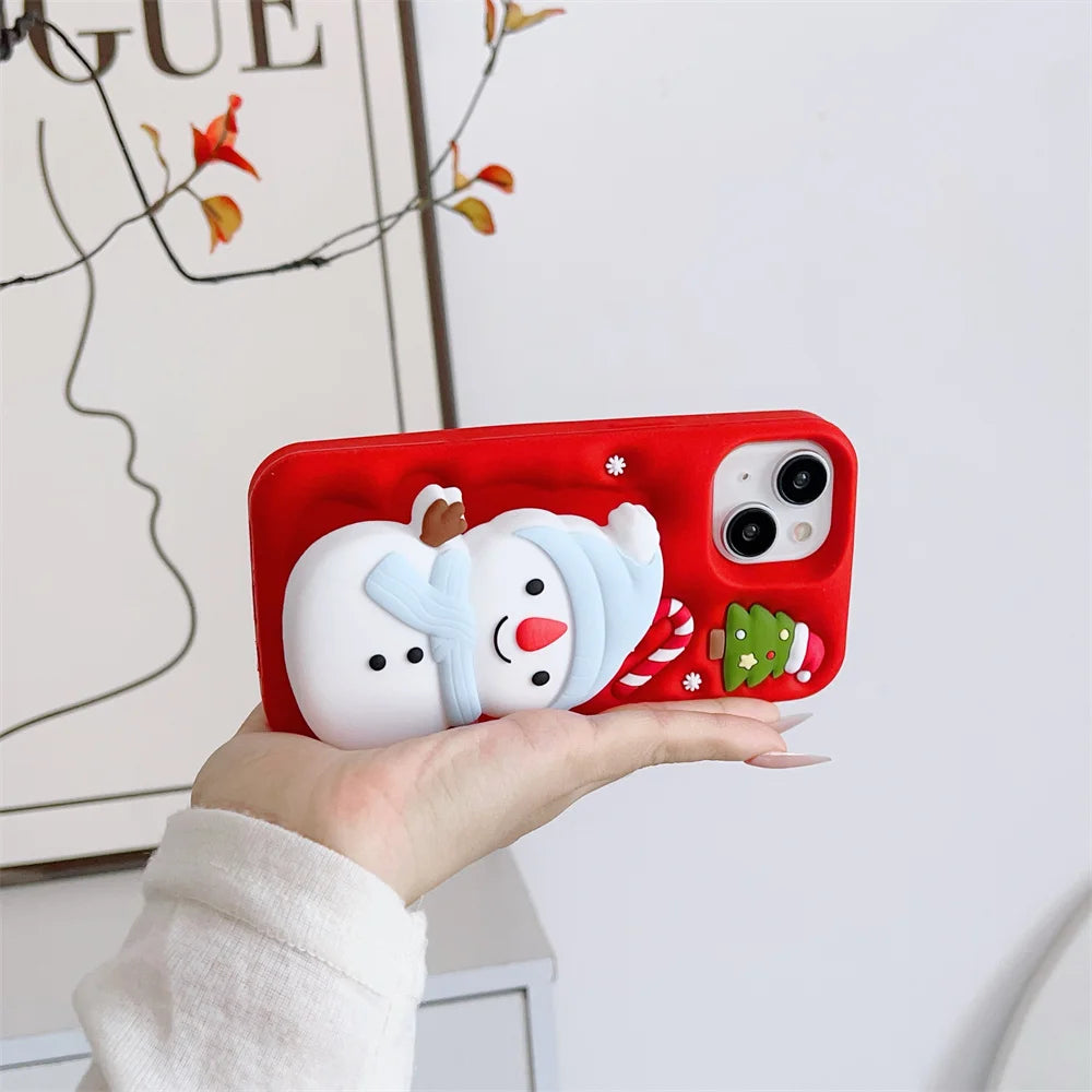 3D Christmas Snowman Case for iPhone Pro Max
