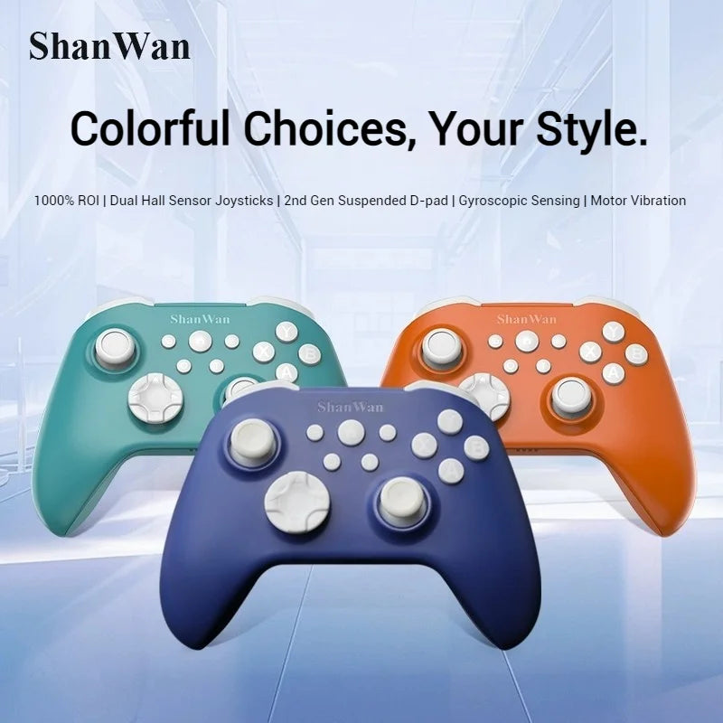 ShanWan Wireless Bluetooth Gamepad mit Hall Joystick