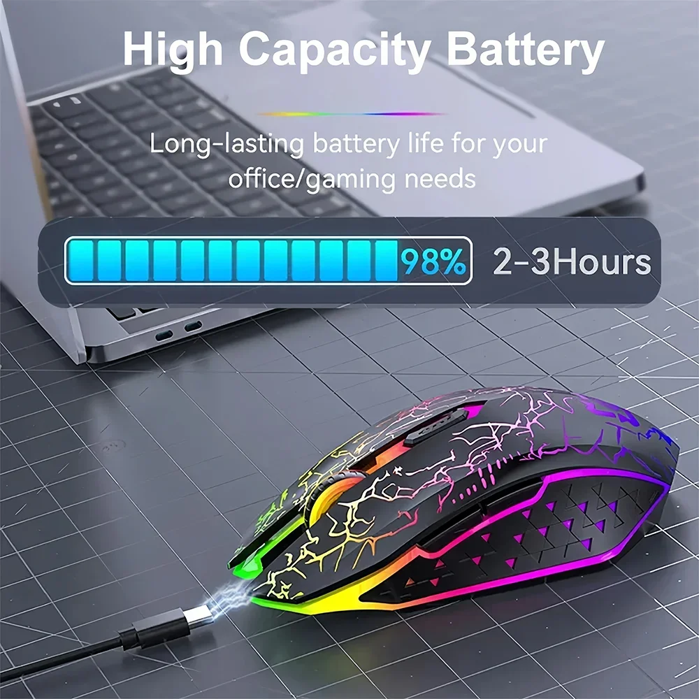 Bluetooth 5.2 Dual-Modus Gaming-Maus mit RGB