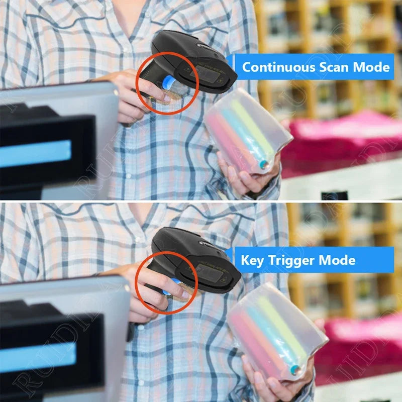 Kabelloser Bluetooth QR-Code Scanner mit Ständer