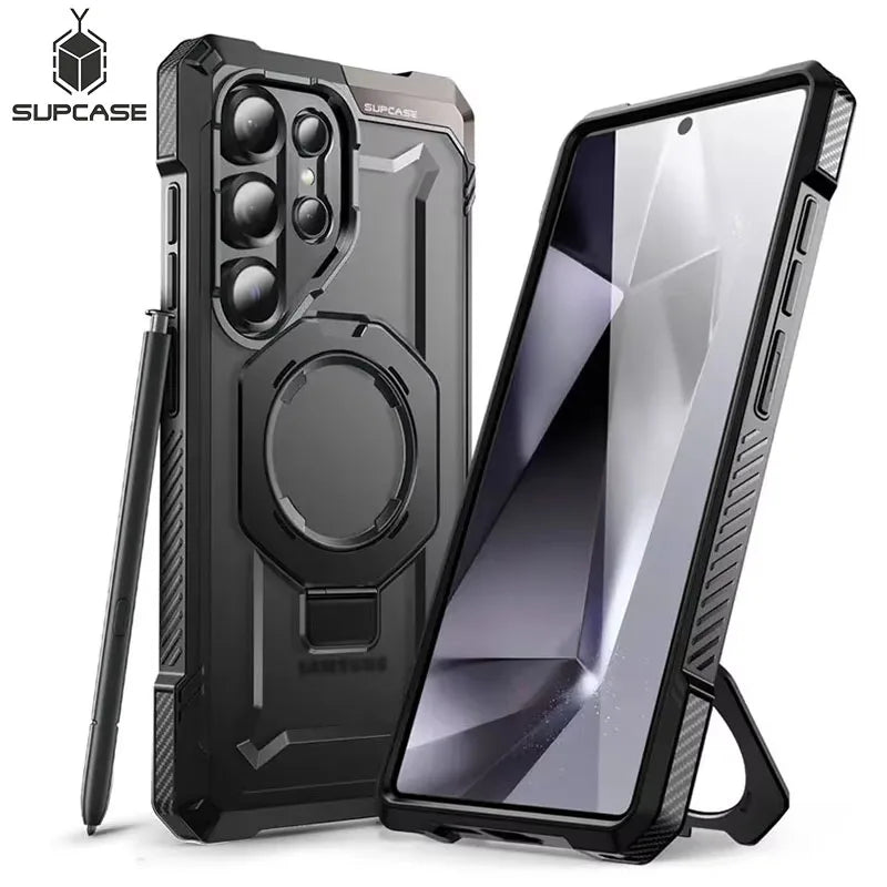 Robuste Magnet-Hülle mit Ständer für Galaxy S25 Ultra