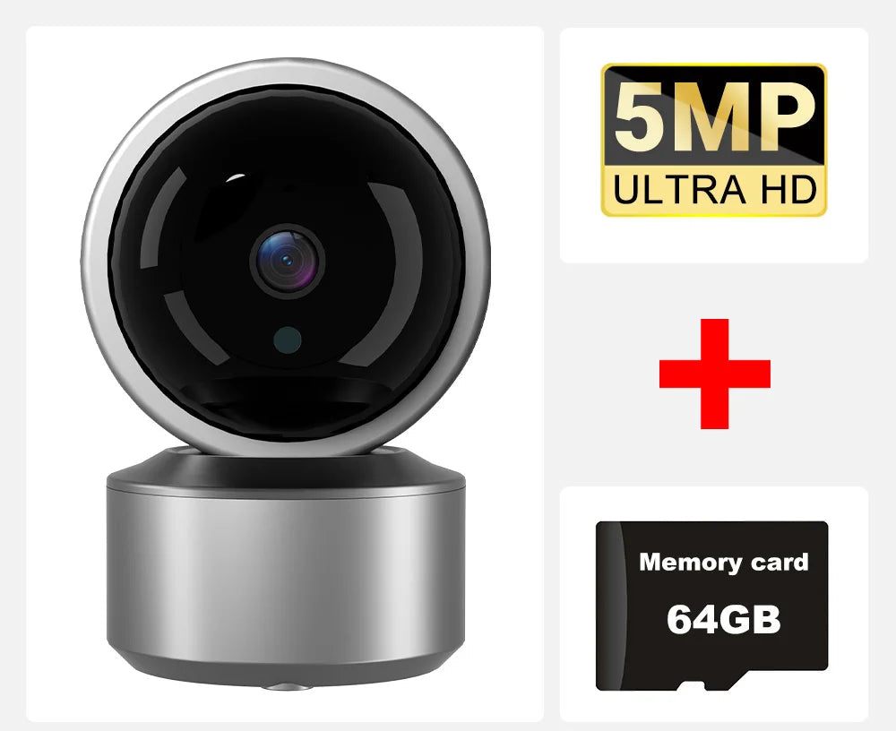 Smarte 5MP IP Kamera mit Nachtsicht und Cloud