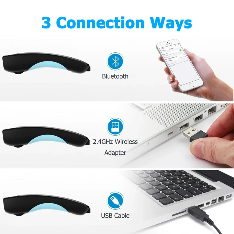 Kabelloser 1D 2D Mini Barcode Scanner Bluetooth Pocket