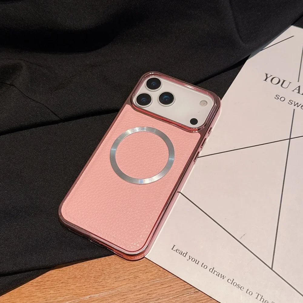 Magnetische PU-Lederhülle für iPhone 17 Pro Max