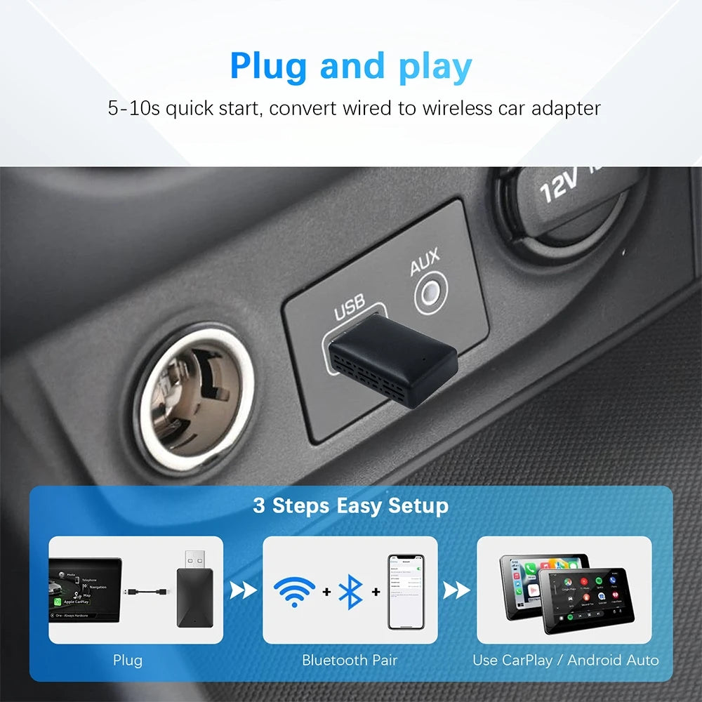 Neuer 2in1 Wireless Carplay Android Auto Adapter