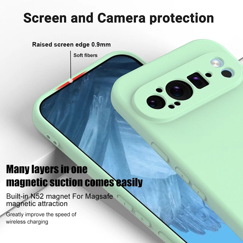 Luxus Flüssig-Silikon Magnethülle Pixel