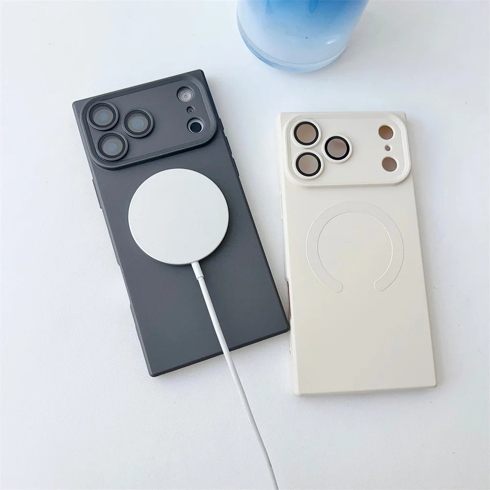 Quadratische MagSafe Hülle Silikon iPhone 17 Pro Max