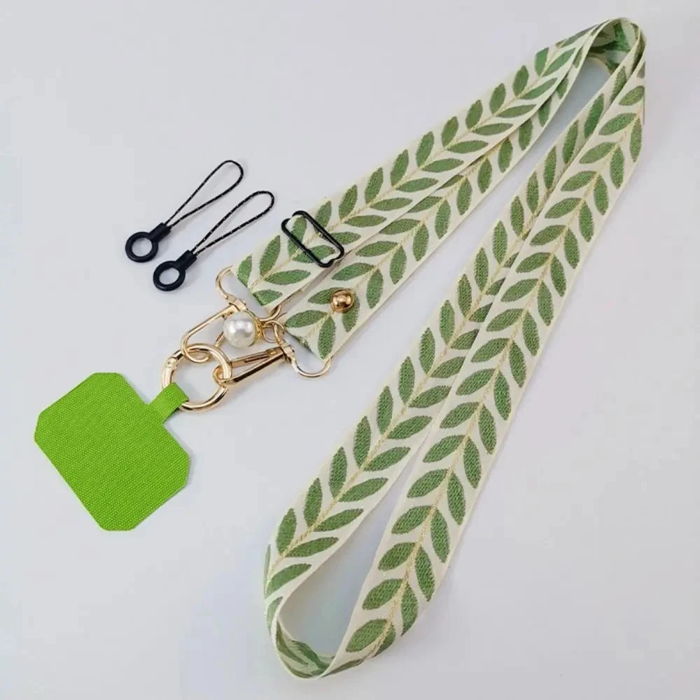 Verstellbares Handy-Lanyard mit Clip und Perlen