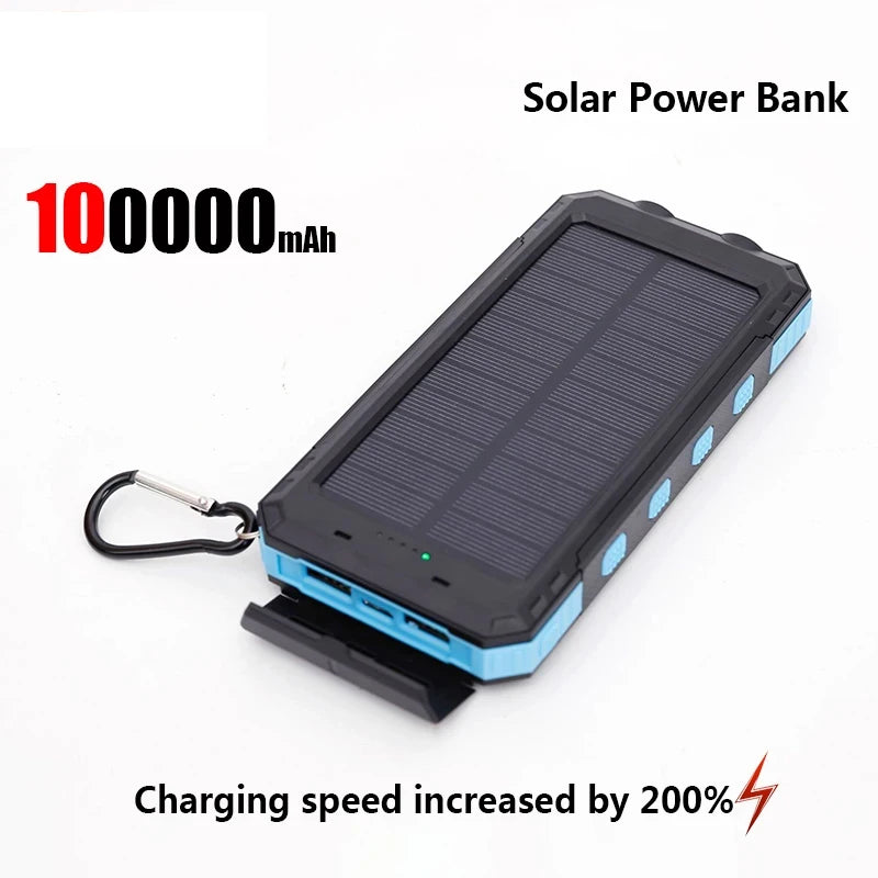 Solar Power Bank 200000mAh Fast Charger