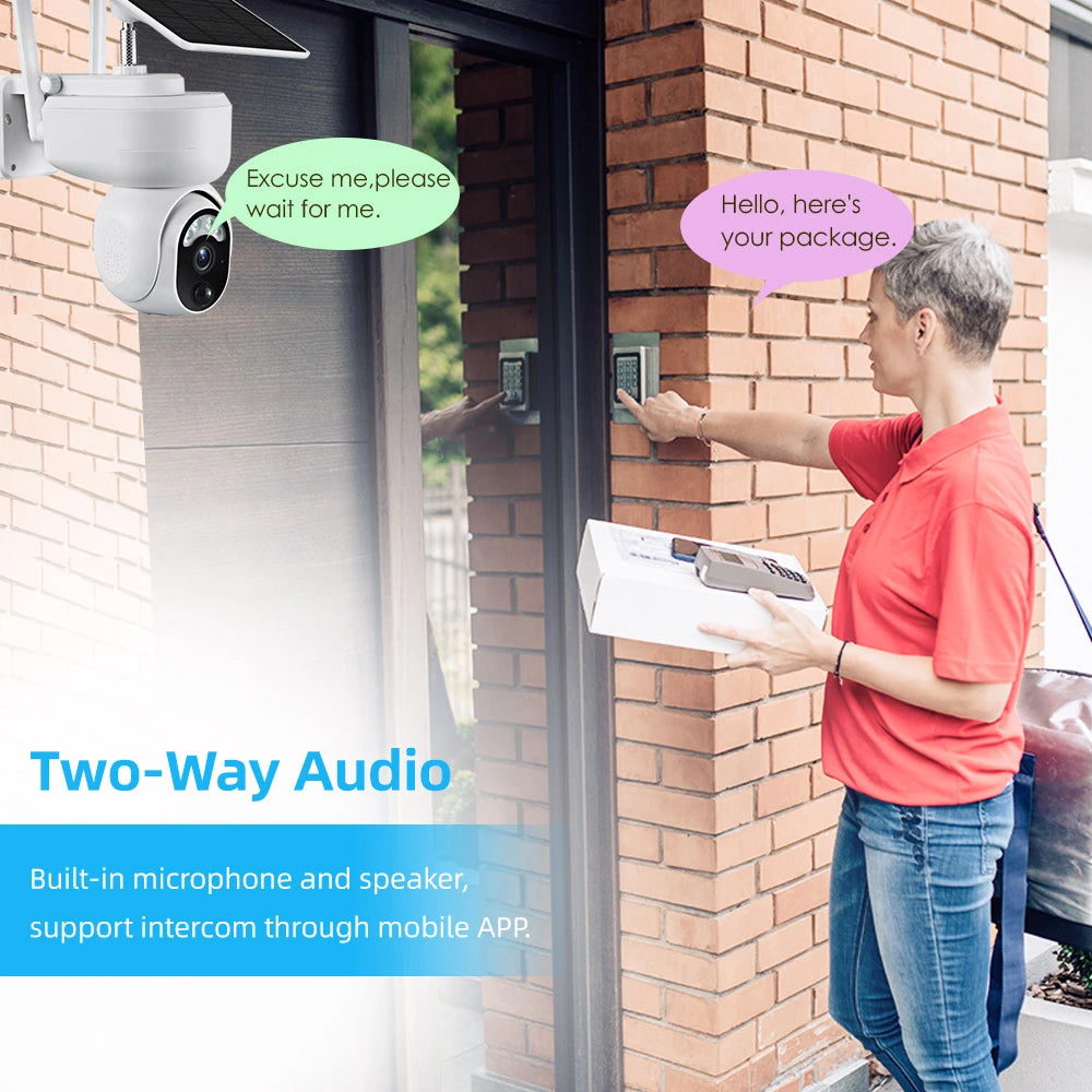 4G Solar Überwachungskamera 2K WLAN Outdoor Sicherheit