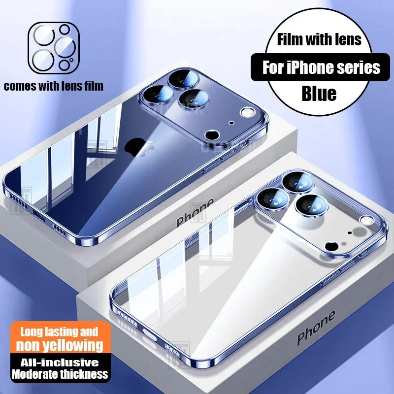 Ultradünne orangene TPU-Hülle für iPhone 17