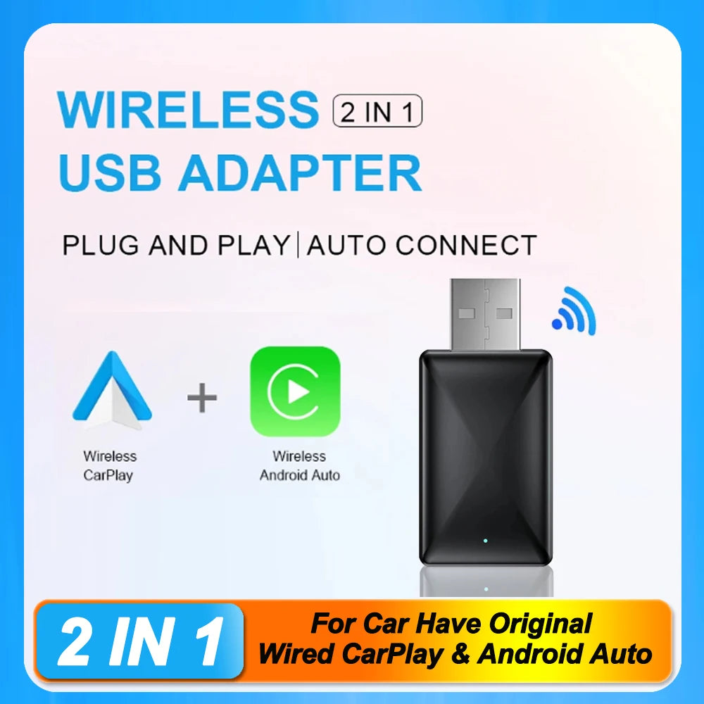 2in1 Wireless CarPlay & Android Auto Box Mini