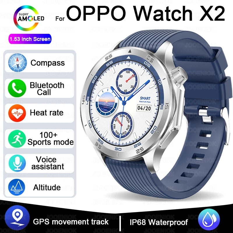 OPPO Watch X2 2025 Smartwatch mit GPS & Anruffunktions