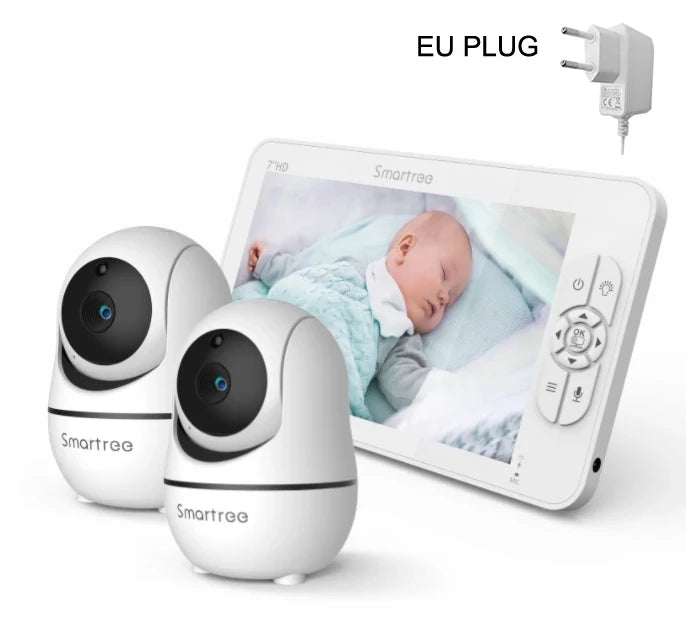 7" HD Video-Babyphone mit 2 Kameras und Zoom