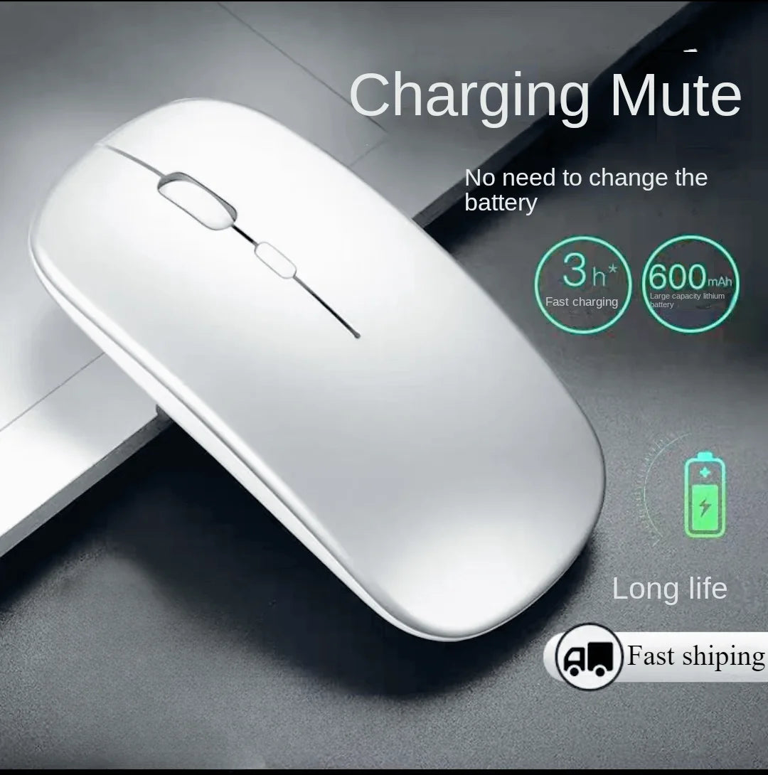 Kabellose Bluetooth-Maus mit Ergonomie und Wiederaufladung