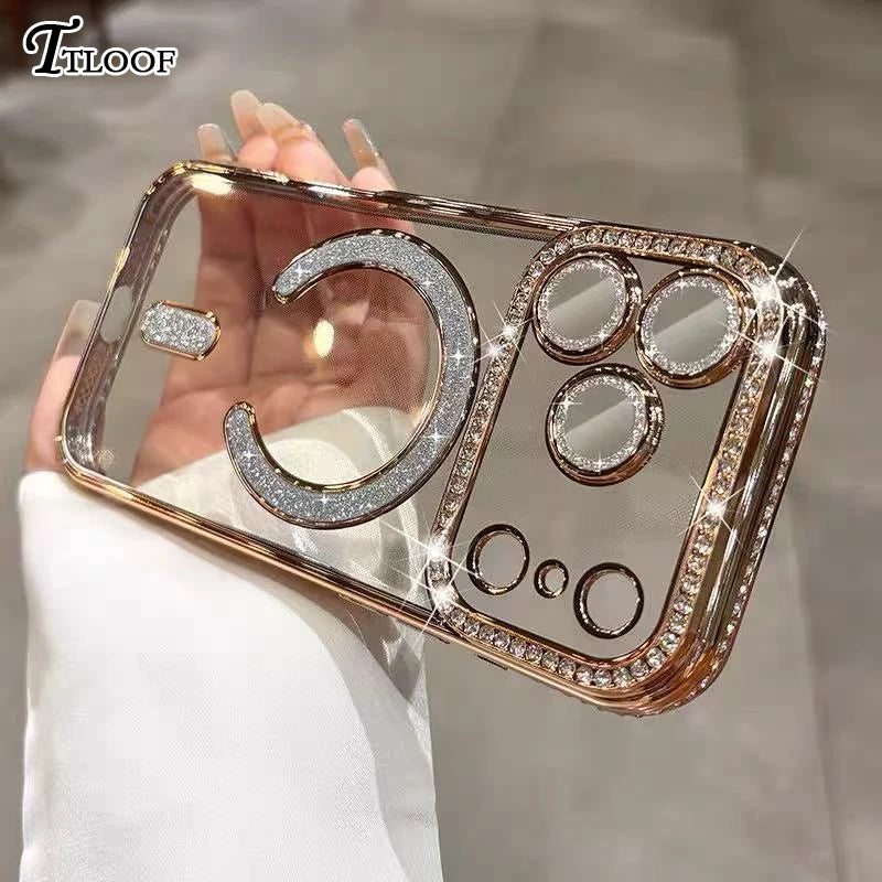 Glitzer Diamant Hülle mit MagSafe für iPhone 17