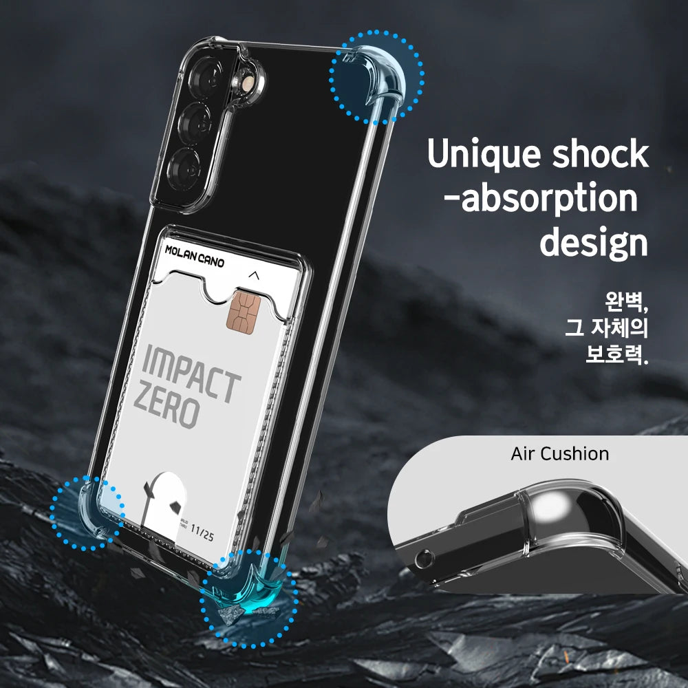 Klare TPU Hülle mit Kartenfach Samsung