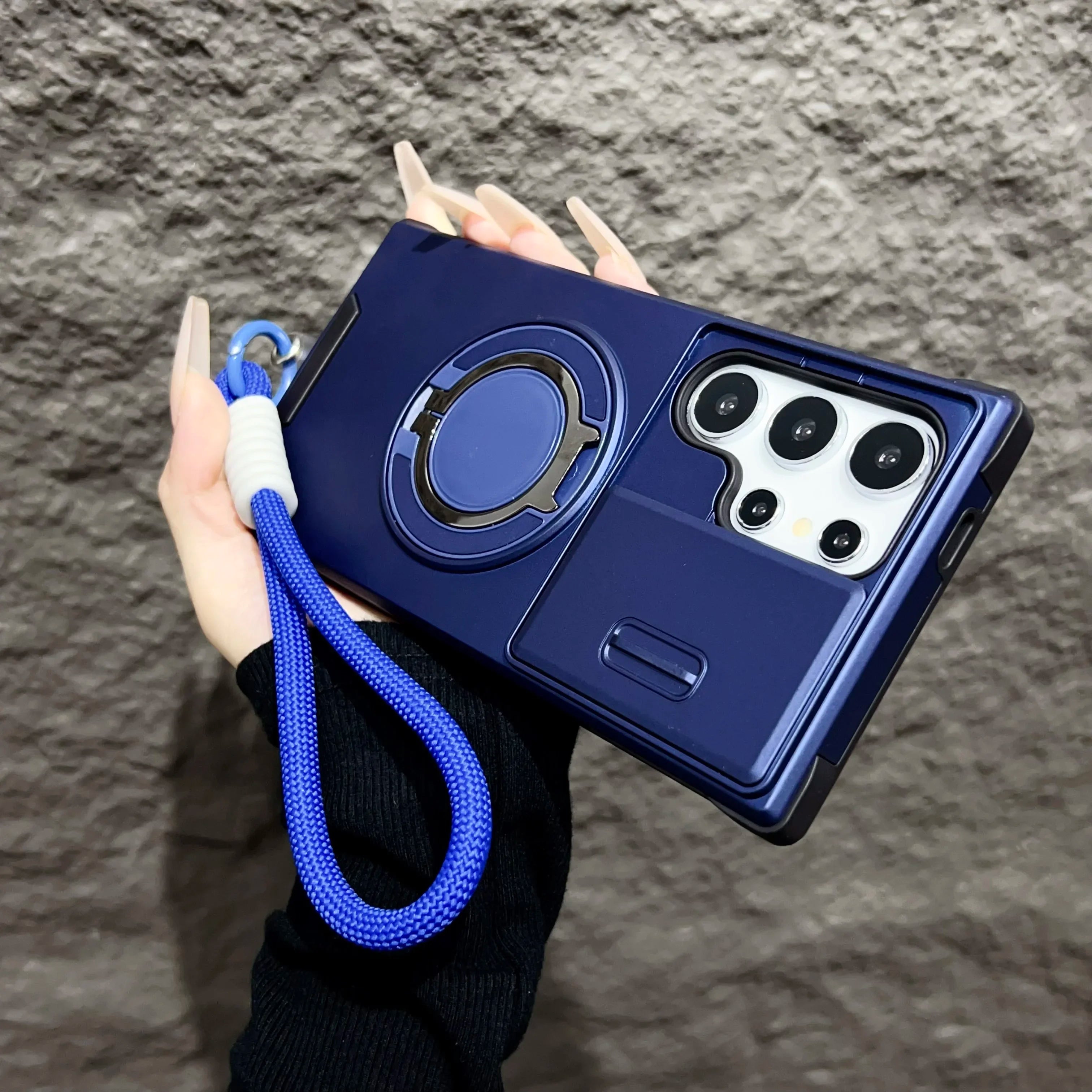 Magnetische Rüstungshülle mit Ständer für Galaxy S25