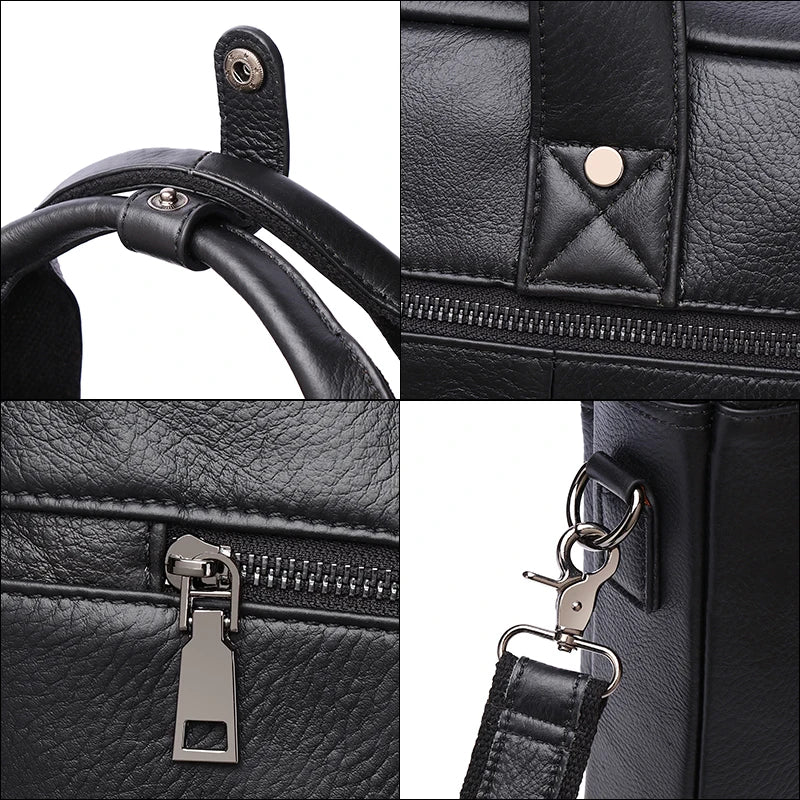 Mallette d'affaires en cuir SCHLATUM 16 pouces