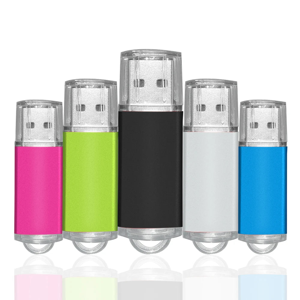 Clé USB 2.0 métallique haute vitesse colorée