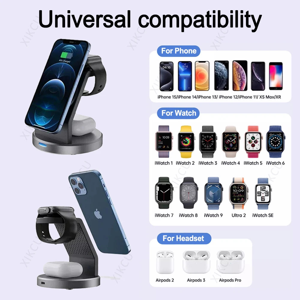 3-in-1 Magnetisches Schnellladegerät für iPhone & Watch