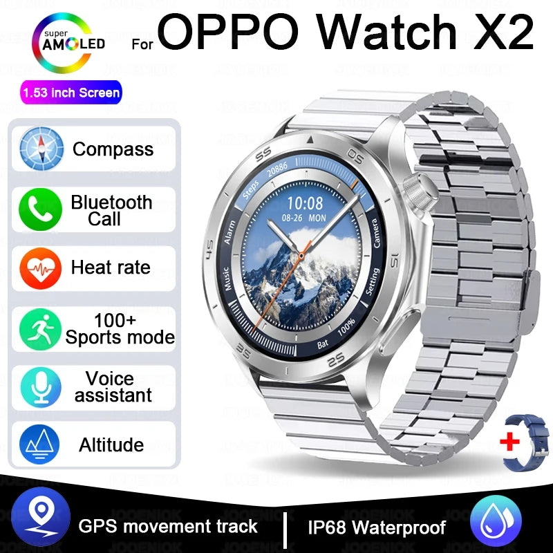 OPPO Watch X2 2025 Smartwatch mit GPS & Anruffunktions