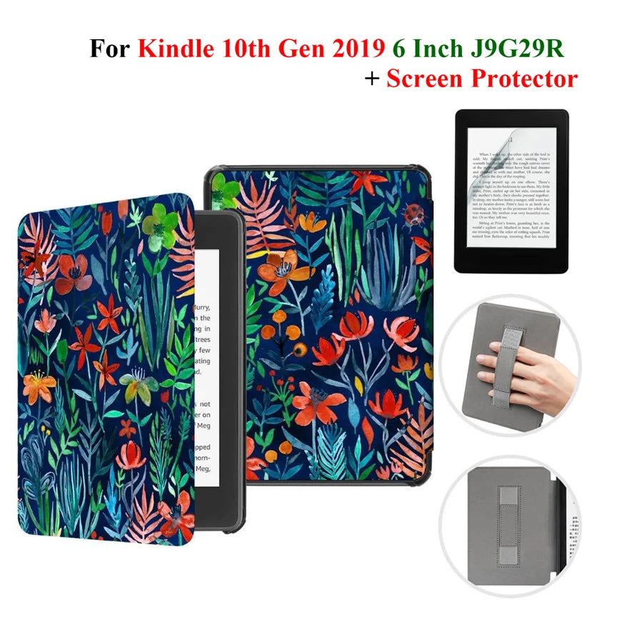 Hülle + Folie für Kindle 10. Gen 6 Zoll