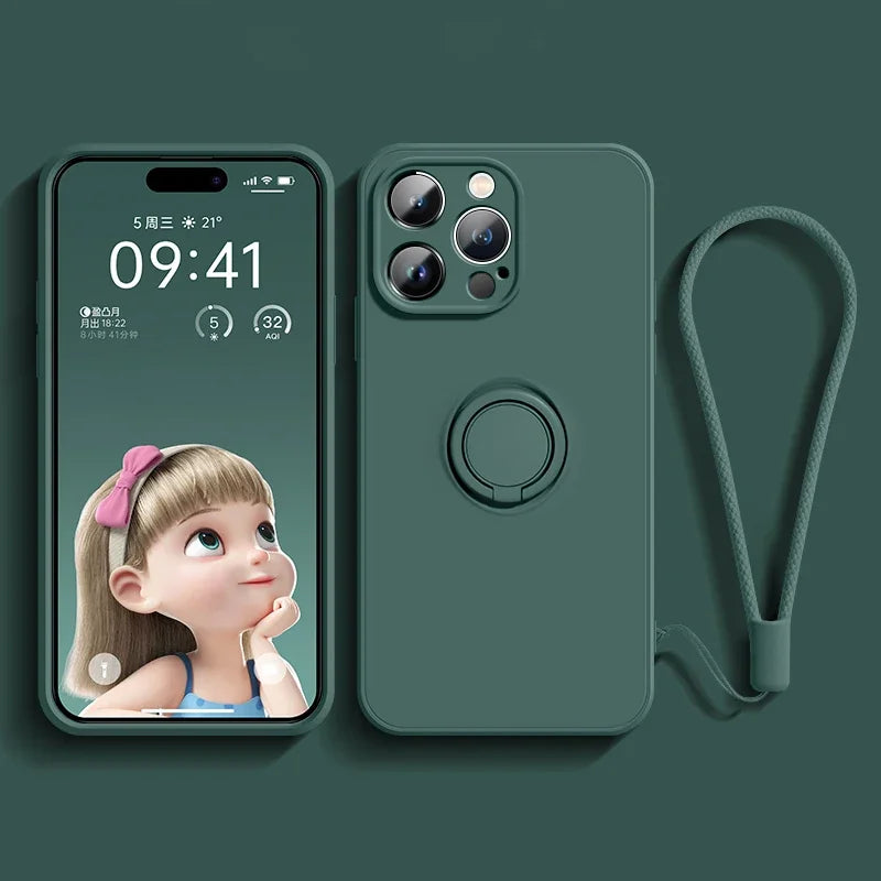 Magnet Silikonhülle iPhone mit Ring