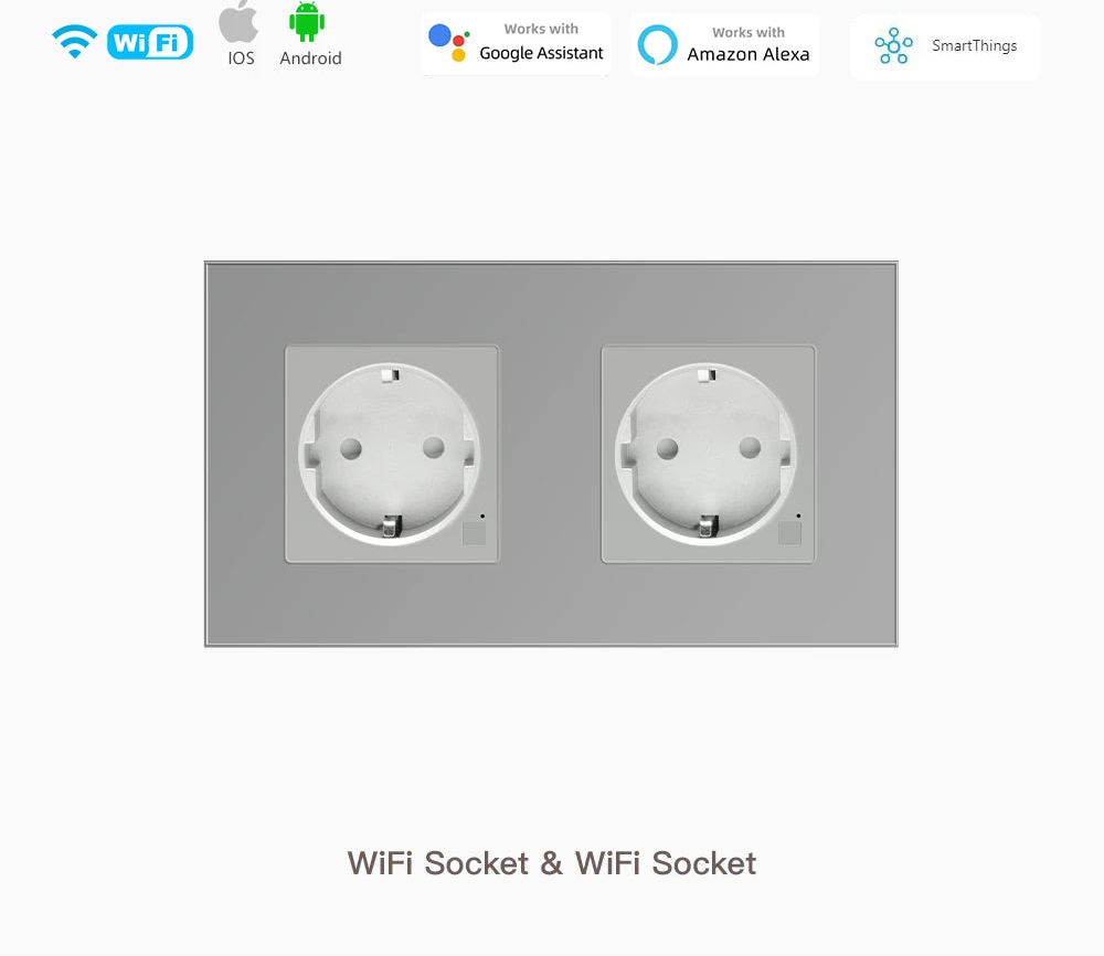 Smart WLAN Steckdose EU USB Typ-C Timer Alexa