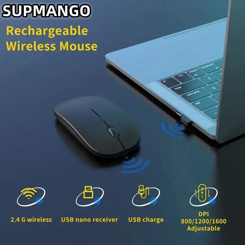 Ergonomische kabellose Gaming-Maus, leise, tragbar