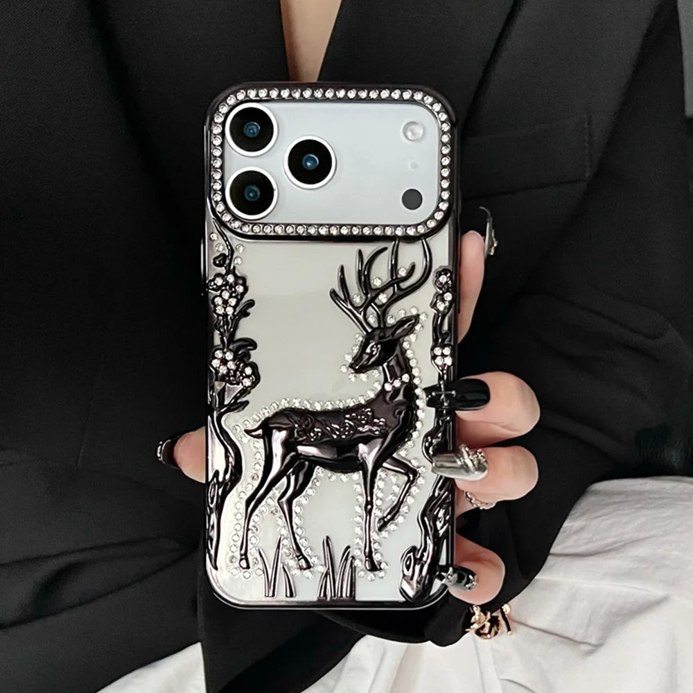 Glitzer Strass Blumen Handyhülle für iPhone 17