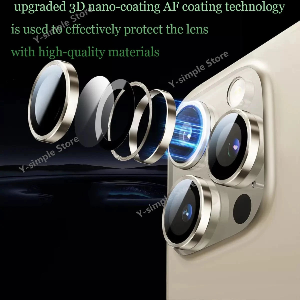 Metal camera protective ring for iPhone 17