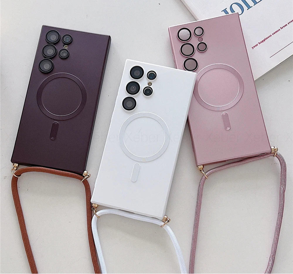 Magnetische Umhängehülle mit Band für Galaxy