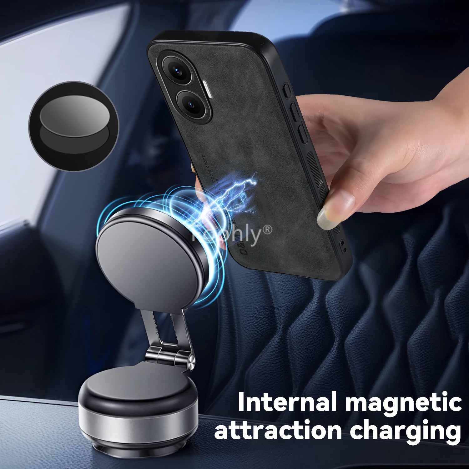 Nubuk Lederhülle für Xiaomi Poco F7