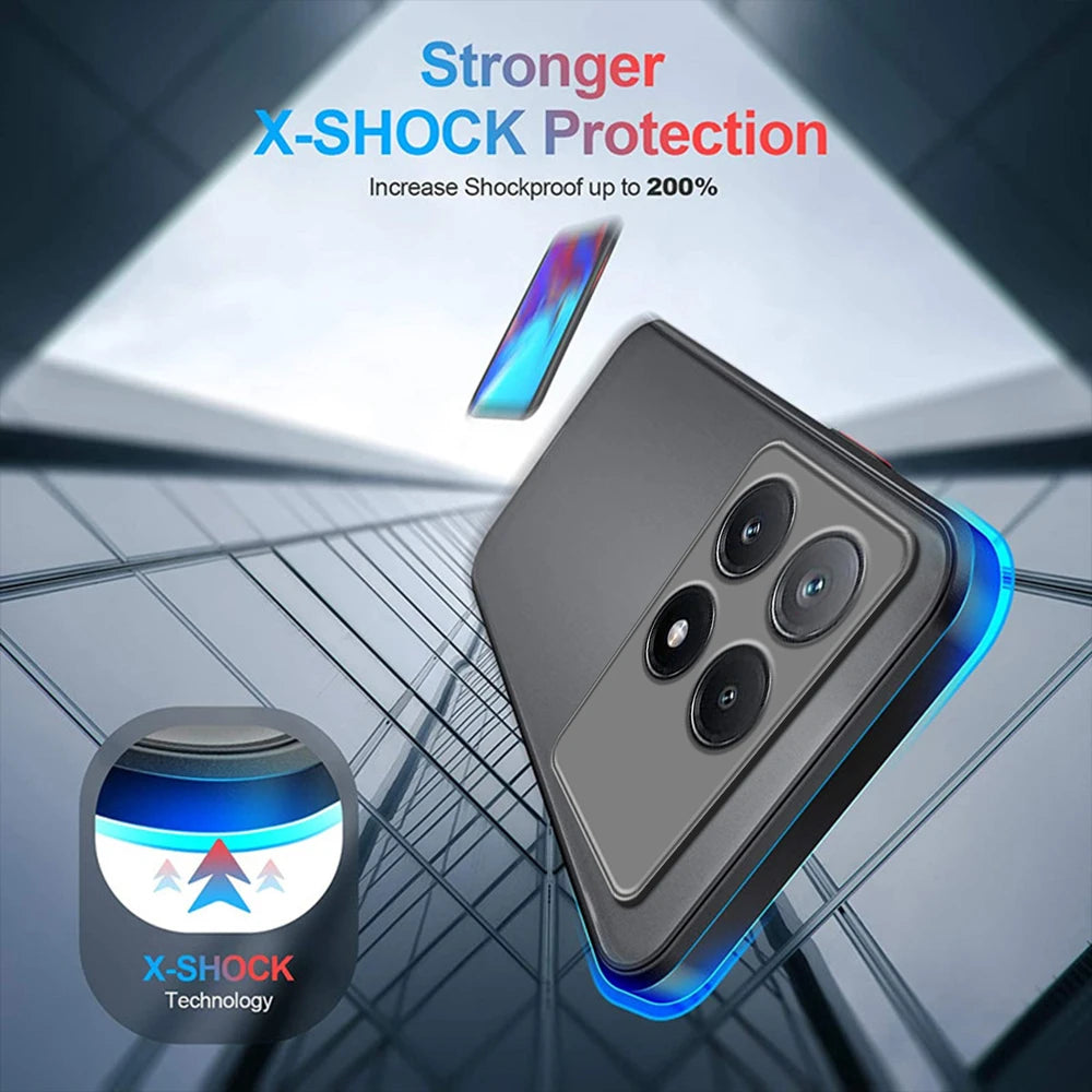 Matte stoßfeste Hülle für Xiaomi Poco Modelle