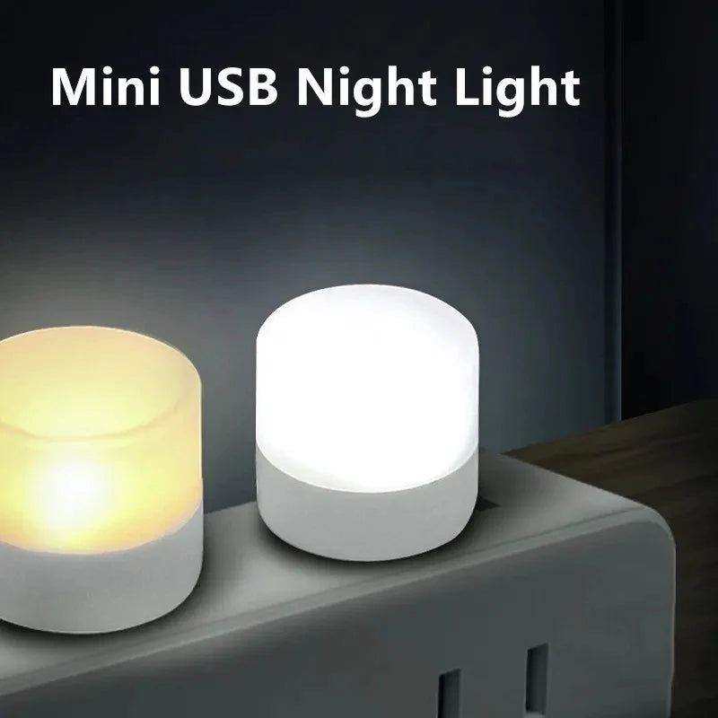 Mini USB LED Nachtlicht warmweiß 1–10 Stk.