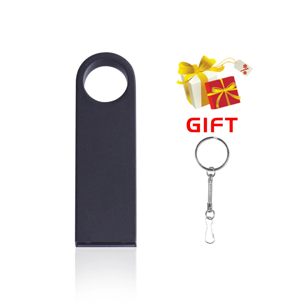 Bunter USB-Metall-Stick 4GB–128GB mit Schlüsselanhänger
