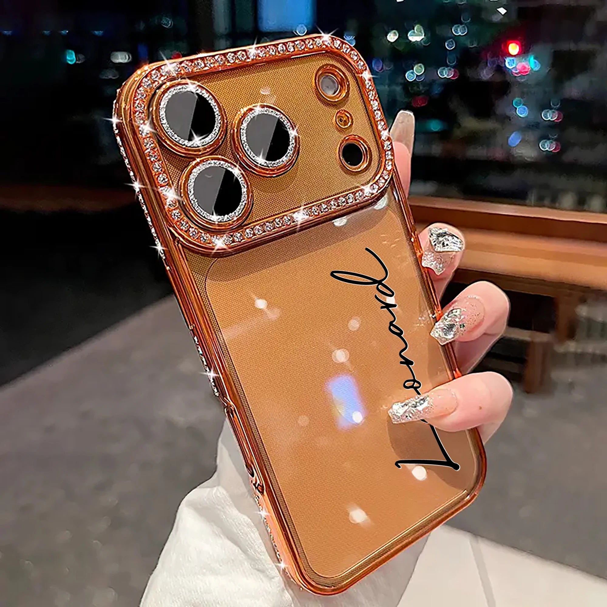 Personalisierte Glitzer-Hülle für iPhone 17