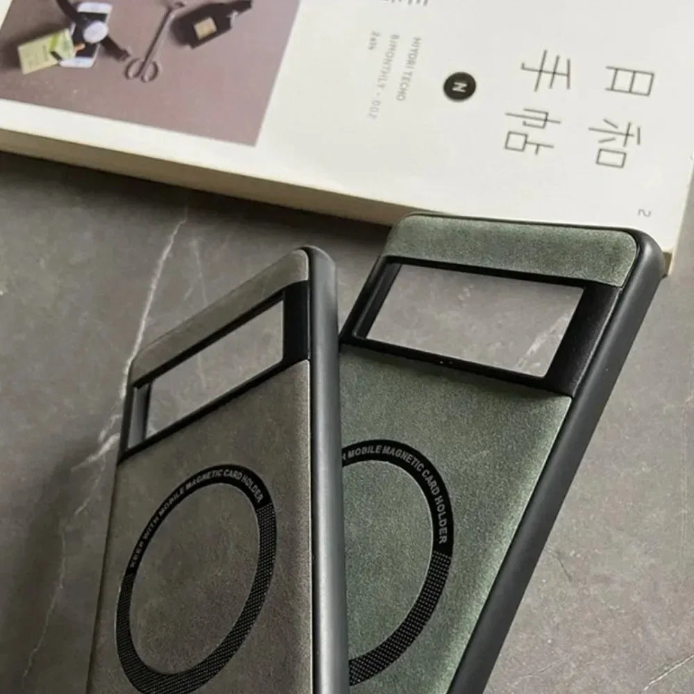 Luxuriöse Magsafe Lederhülle Pixel