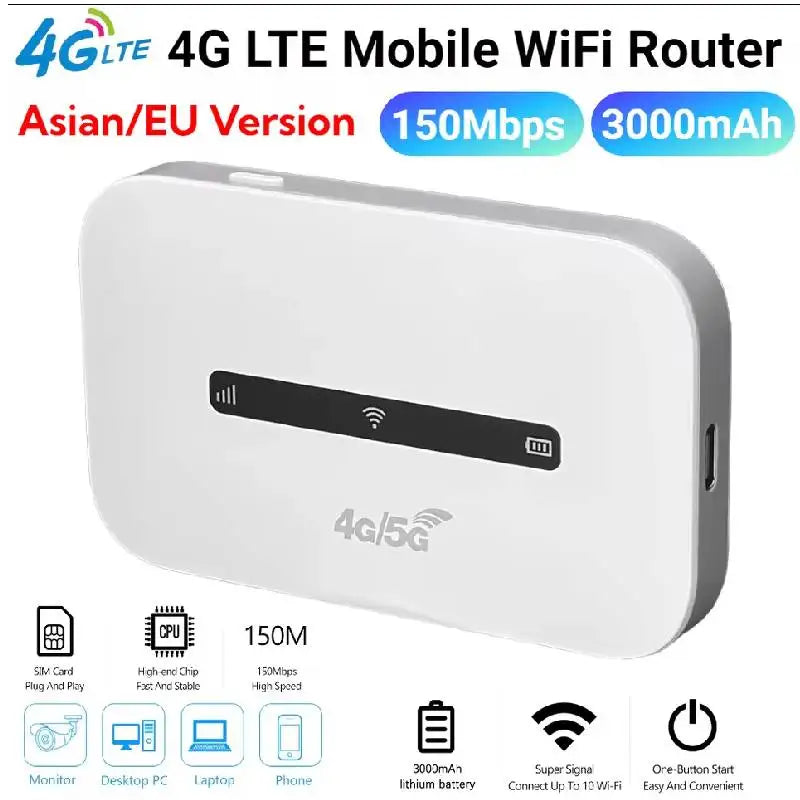 Mobile 4G LTE Hotspot Router 3000mAh